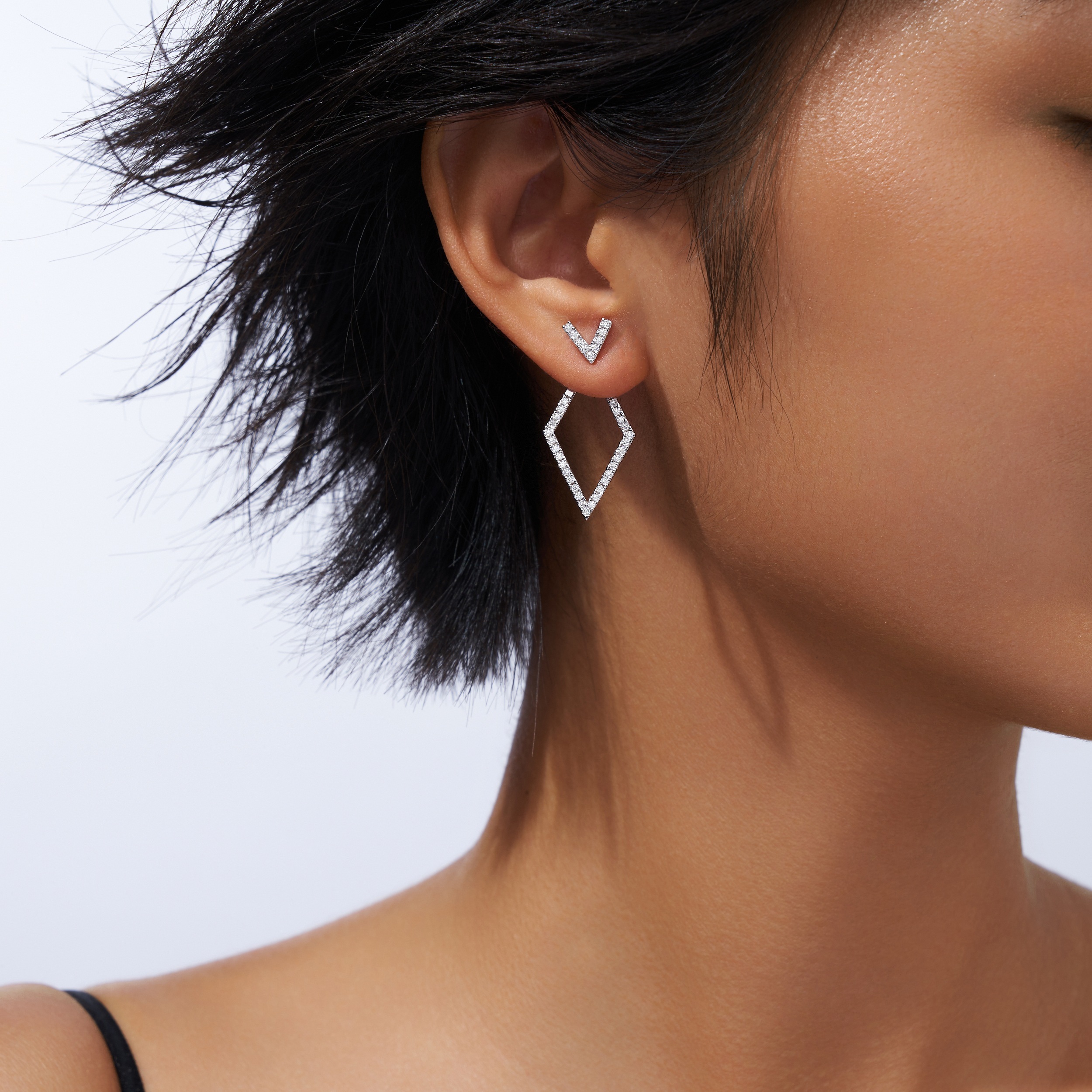 Elegant Geometry Moissanite Earrings