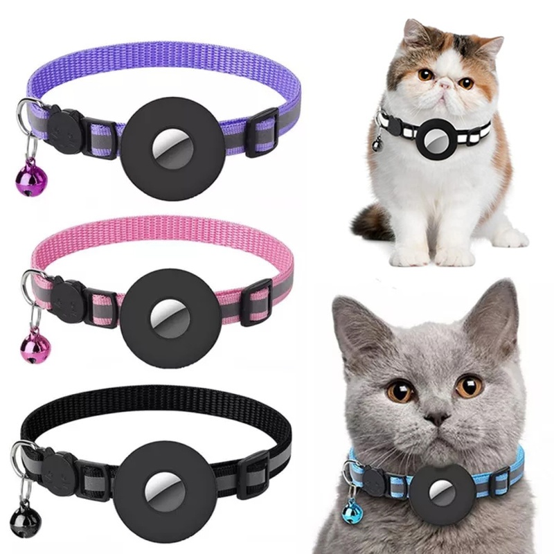 Reflective Waterproof AirTag Collar – Safe & Secure for Cats & Dogs